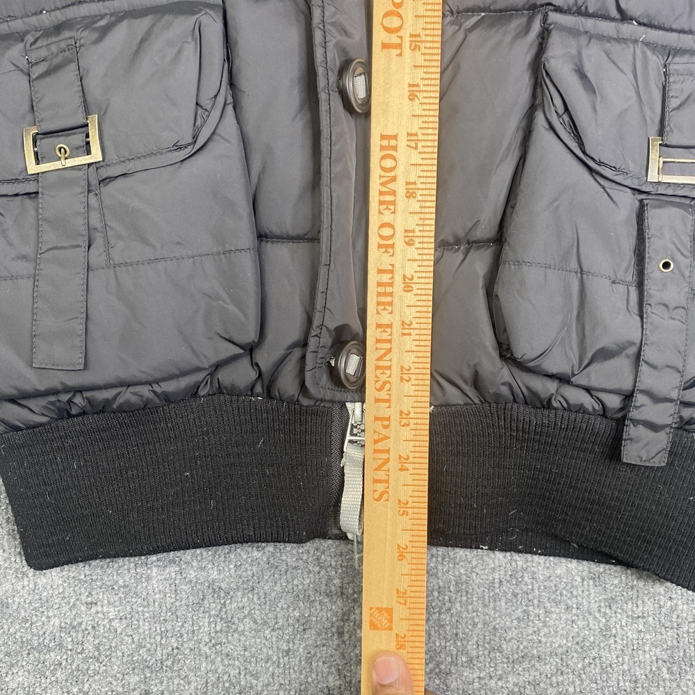 DSQUARED Mountain Range Jacket Mens 48 Black Down Puffer Bomber Hooded Ski Logo - Picture 7 of 12